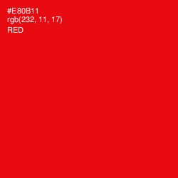 #E80B11 - Red Color Image