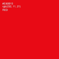 #E80B15 - Red Color Image