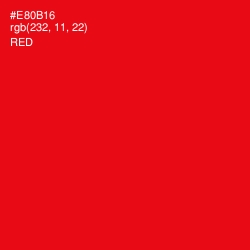 #E80B16 - Red Color Image