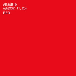 #E80B19 - Red Color Image