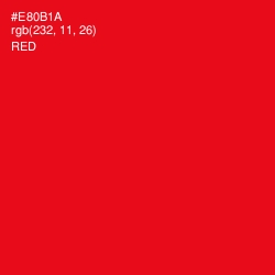 #E80B1A - Red Color Image