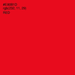 #E80B1D - Red Color Image