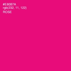 #E80B7A - Rose Color Image