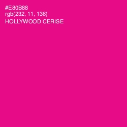 #E80B88 - Hollywood Cerise Color Image