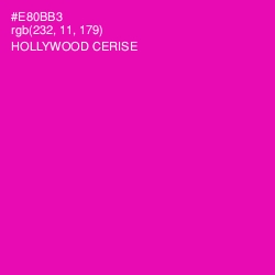 #E80BB3 - Hollywood Cerise Color Image