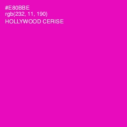 #E80BBE - Hollywood Cerise Color Image