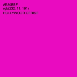 #E80BBF - Hollywood Cerise Color Image