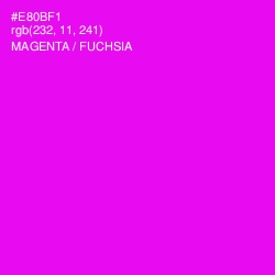 #E80BF1 - Magenta / Fuchsia Color Image