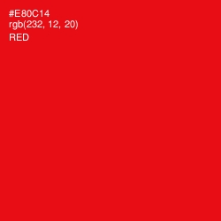 #E80C14 - Red Color Image