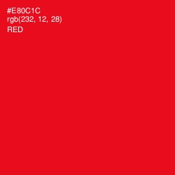 #E80C1C - Red Color Image