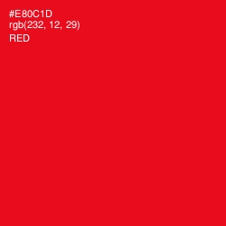 #E80C1D - Red Color Image