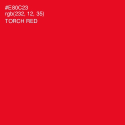 #E80C23 - Torch Red Color Image