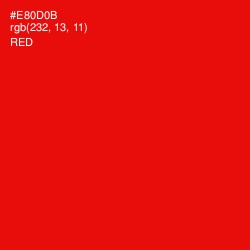 #E80D0B - Red Color Image