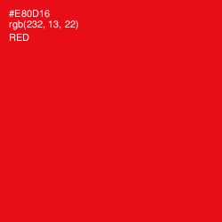 #E80D16 - Red Color Image