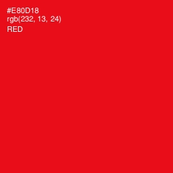 #E80D18 - Red Color Image