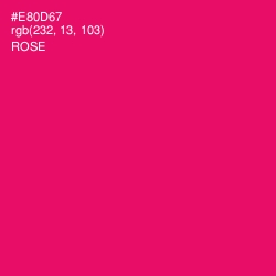 #E80D67 - Rose Color Image