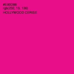 #E80D88 - Hollywood Cerise Color Image