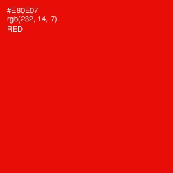 #E80E07 - Red Color Image