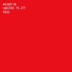 #E80F1B - Red Color Image