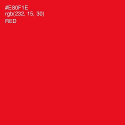 #E80F1E - Red Color Image