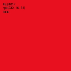 #E8101F - Red Color Image