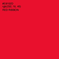 #E8102D - Red Ribbon Color Image