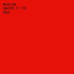 #E8110A - Red Color Image