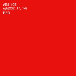 #E8110E - Red Color Image