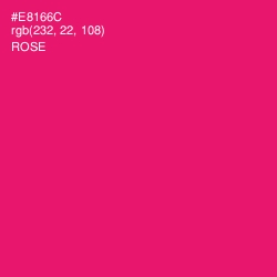 #E8166C - Rose Color Image