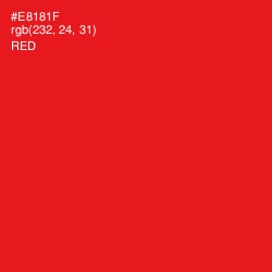 #E8181F - Red Color Image