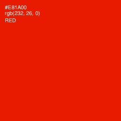 #E81A00 - Red Color Image