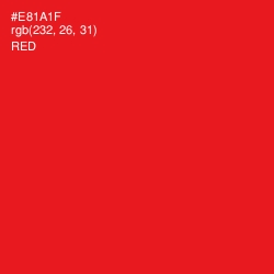 #E81A1F - Red Color Image