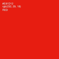 #E81D12 - Red Color Image