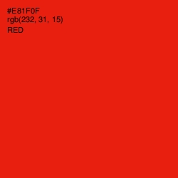 #E81F0F - Red Color Image