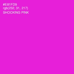 #E81FD9 - Shocking Pink Color Image