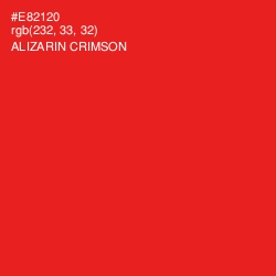 #E82120 - Alizarin Crimson Color Image