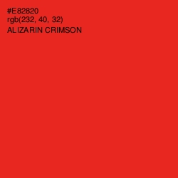 #E82820 - Alizarin Crimson Color Image