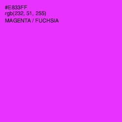 #E833FF - Magenta / Fuchsia Color Image