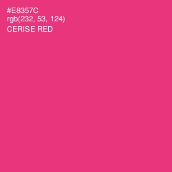 #E8357C - Cerise Red Color Image