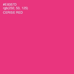 #E8357D - Cerise Red Color Image
