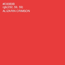 #E83B3B - Alizarin Crimson Color Image