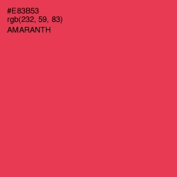 #E83B53 - Amaranth Color Image