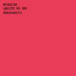 #E83C58 - Amaranth Color Image