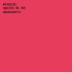 #E83C5C - Amaranth Color Image