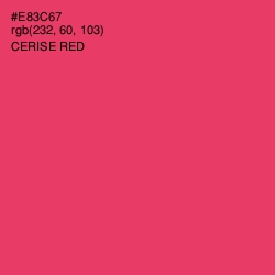 #E83C67 - Cerise Red Color Image