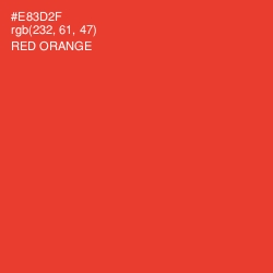 #E83D2F - Red Orange Color Image