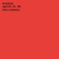 #E83E3A - Red Orange Color Image