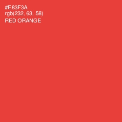 #E83F3A - Red Orange Color Image