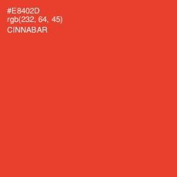 #E8402D - Cinnabar Color Image