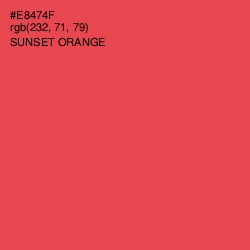 #E8474F - Sunset Orange Color Image